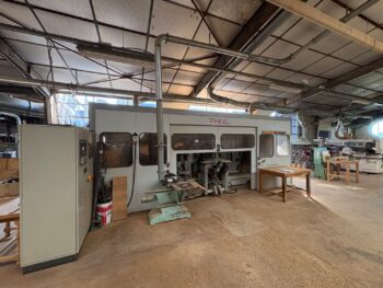 X01879 - TENONNEUSE DOUBLE PADE AVEC CABINE ET AVEC CHARGEUR